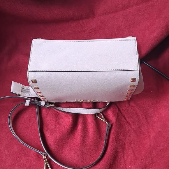 Michael Kors Selma Pink Gold Studded Crossbody Bag, Excellent Condition - Picture 6 of 8